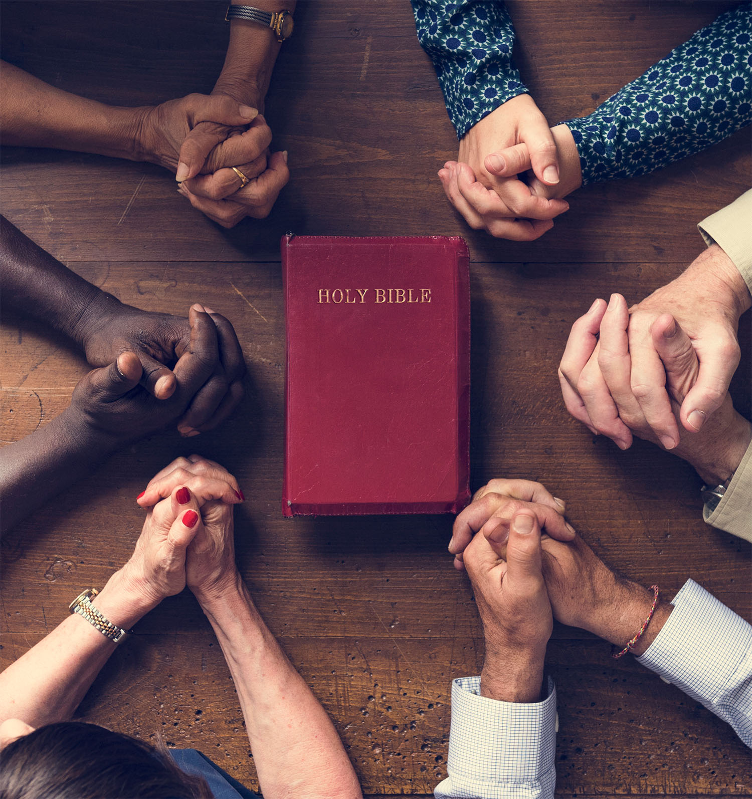 Members of The Church of The Cross fulfilling prayer request by praying