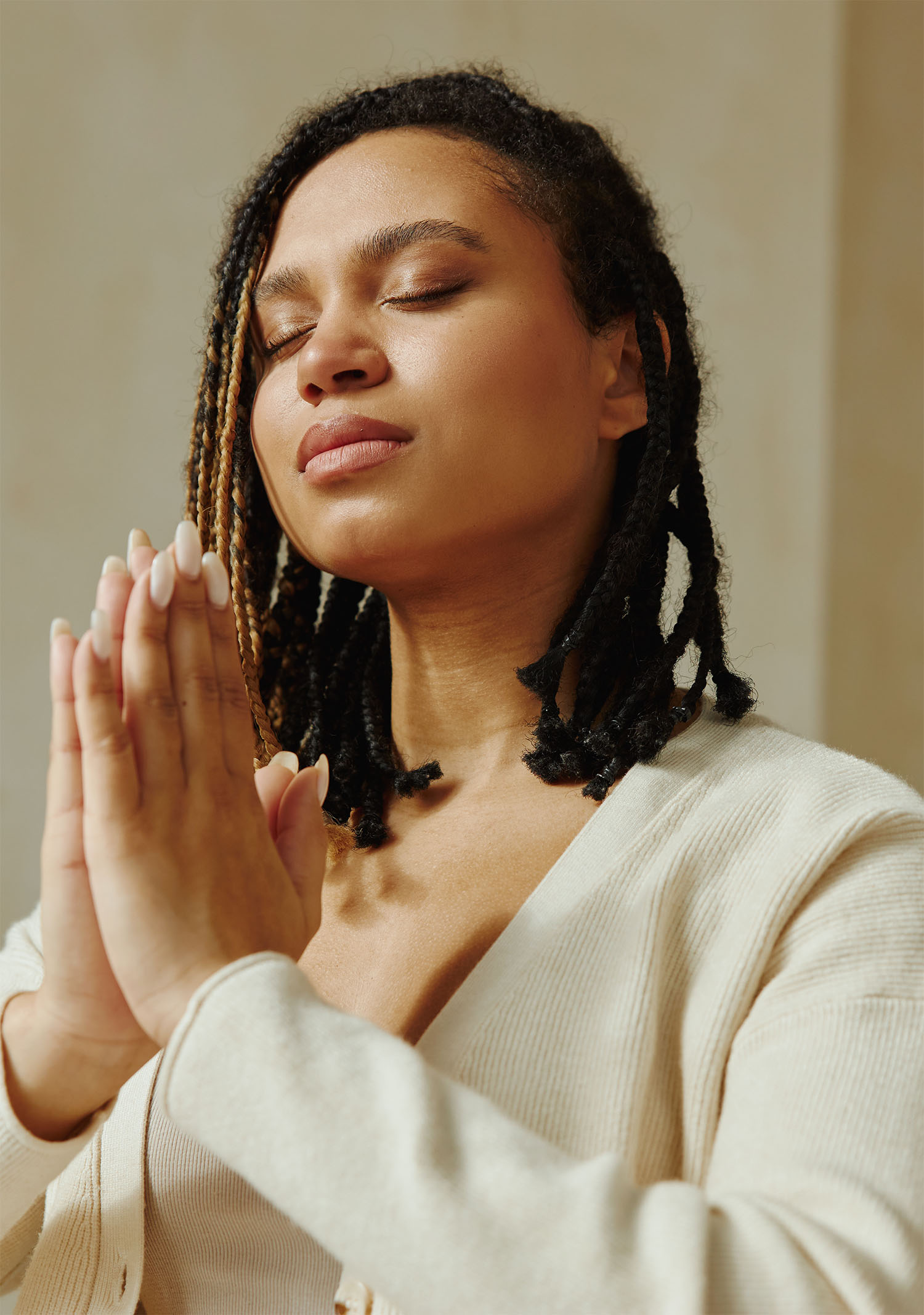 A member of The Church of The Cross fulfilling prayer request by praying